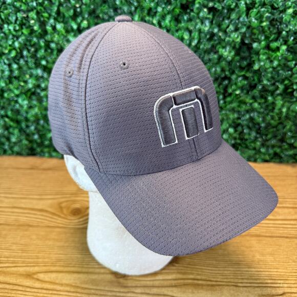 Travis Mathew Golf Hat Cap Uniflex Fit Sz Large XL Gray White Embroidered Logo - Picture 4 of 8